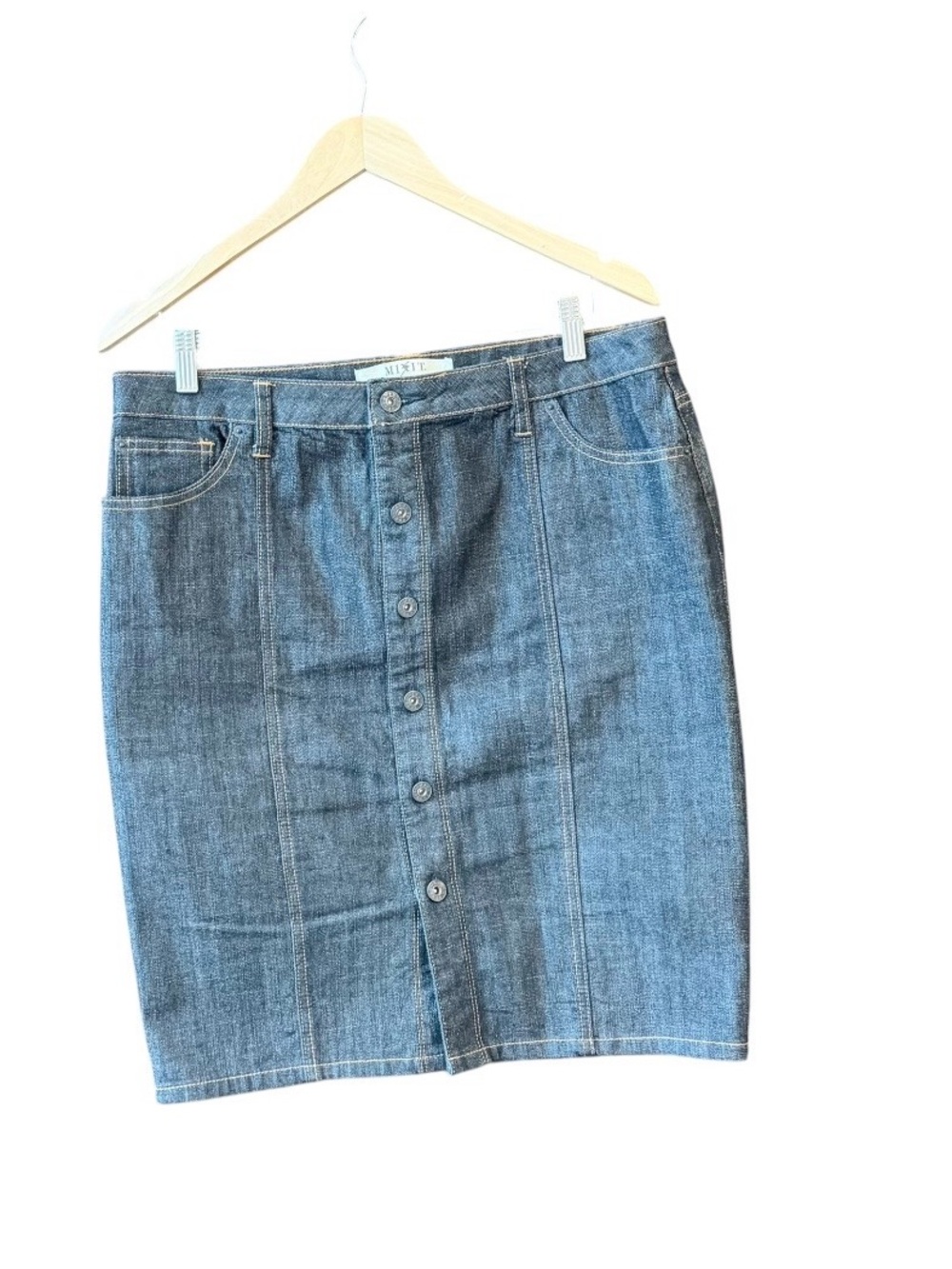 Mixit Button-Front Denim Mini Skirt - Blue